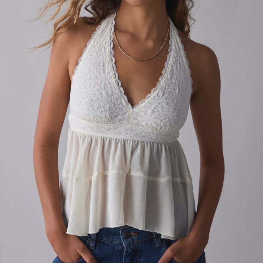 Kimchi Blue Lindsey Tiered Babydoll Halter Top
